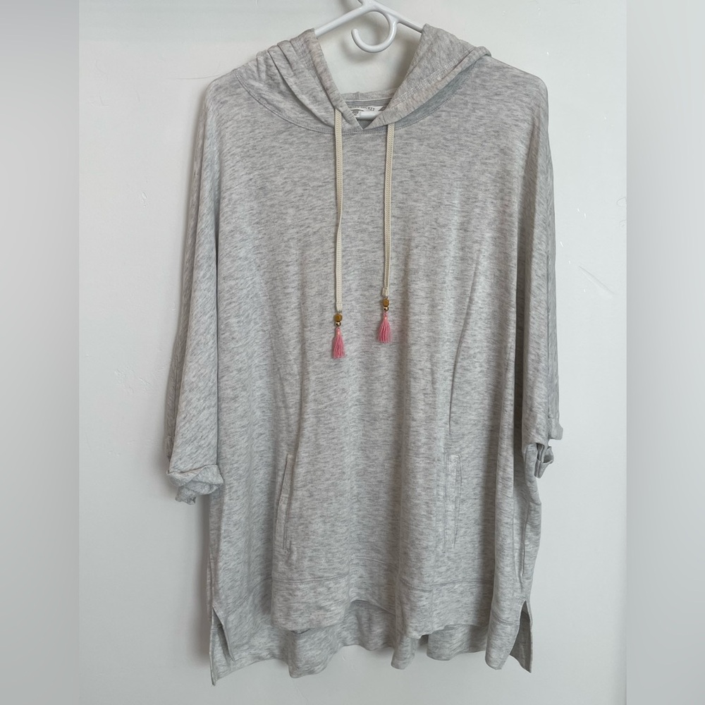 Victoria’s Secret Women’s SizeL Grey Swimsuit Coverup Light Oversize Sweatshirt